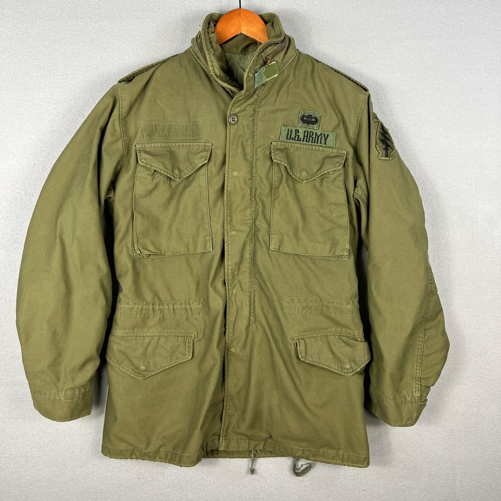 Vtg 1973 US Army M-65 Field‎ Jacket Small Long So-Sew Styles Cold Weather Coat